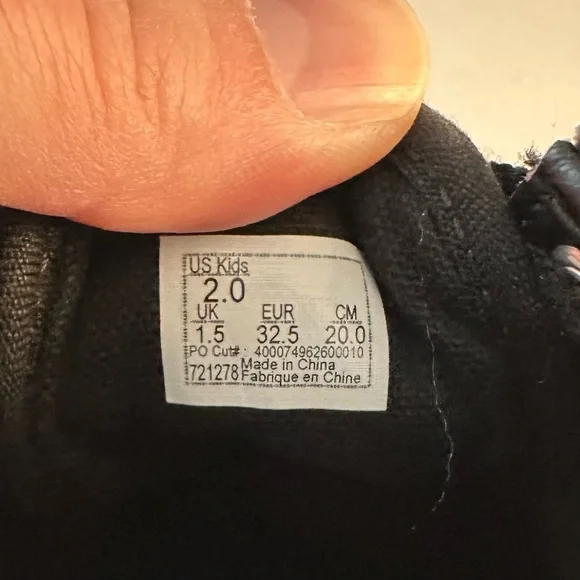 Vans Black Rainbow Sparkle Old Skool Off the Wall Girls Sneakers Size 2 - Picture 8 of 8